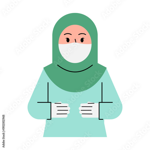Nurse Or Medical Worker With Mask