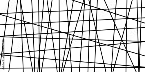Geometric abstract pattern built from straight line elements in random order. This chaotic straight line graphic blends structure and chaos.