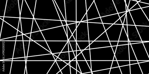 Chaotic abstract pattern built from straight line forms in random geometric rhythm, a chaotic straight line graphic mixing structure and chaos.