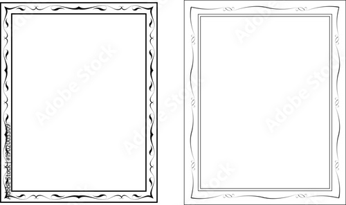 vector vintage frames black on a white background