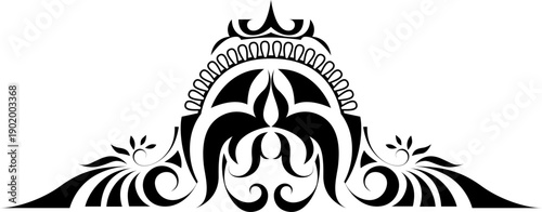 black and white set of delimiters for text, dividers