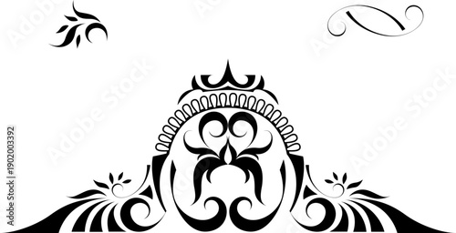 black and white set of delimiters for text, dividers