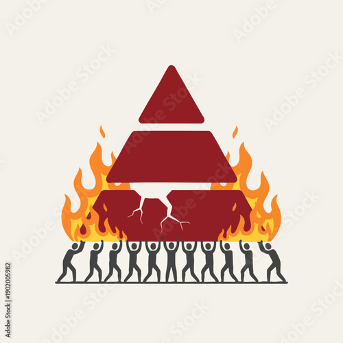 Social Hierarchy System Collapse Crisis and Inequality Concept