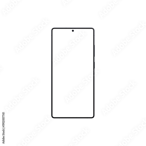 Фотография Isolated jetblack smartphone without background