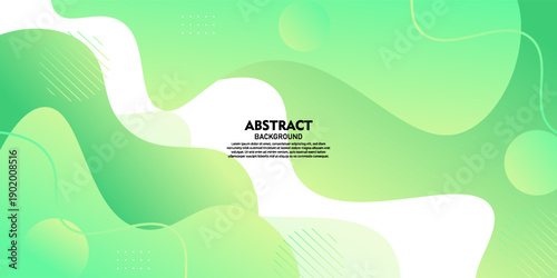 Abstract green background. Natural color wave pattern design on a white background. Simple and elegant banner. EPS10 vector