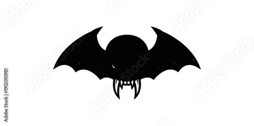 Fangs silhouette dark background illustration