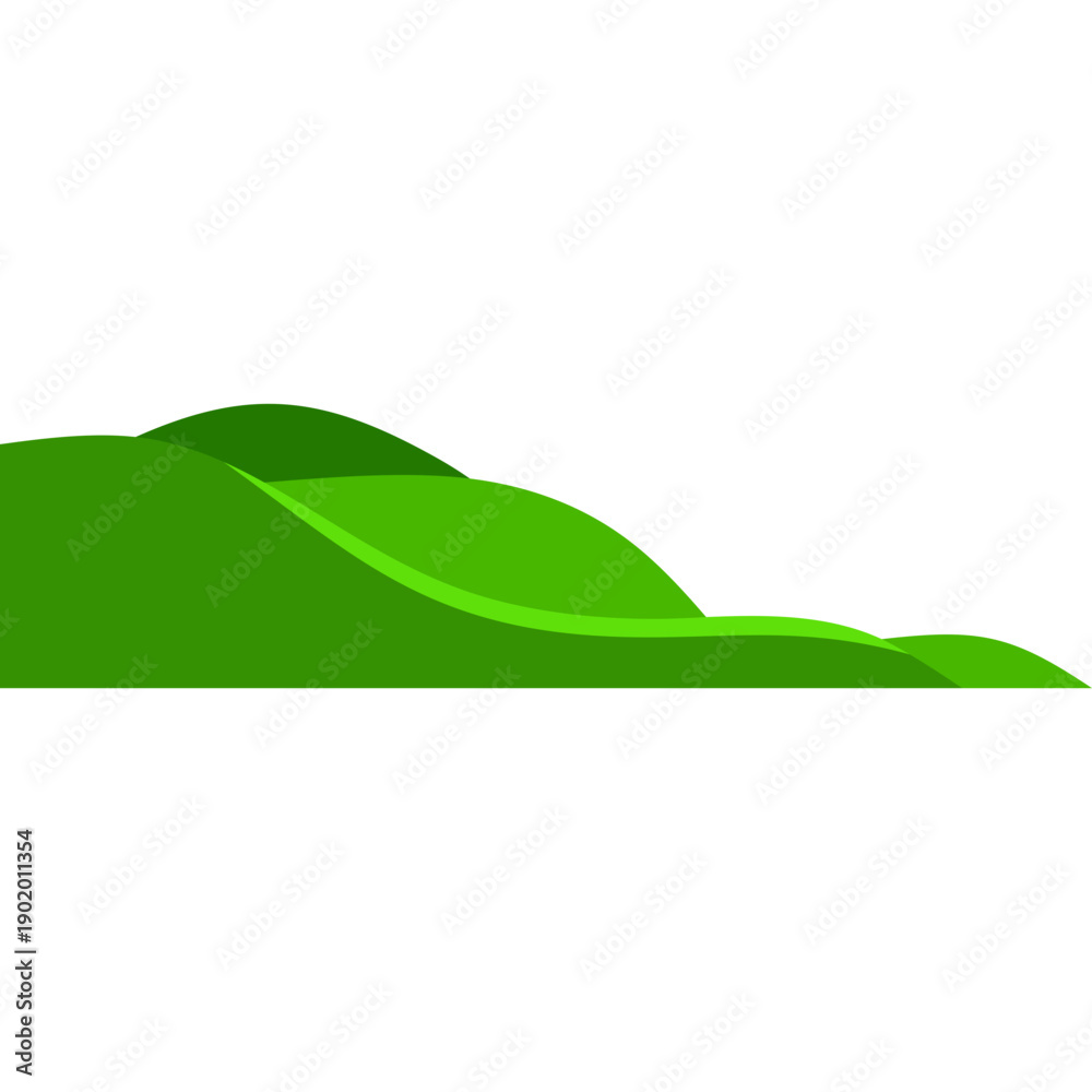 Fototapeta premium Green Wave Corner