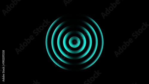 Radio wave station signal animated. Radio waves signal animation. Icon Technology Animation .circular radiating shameless looping animation.4k video