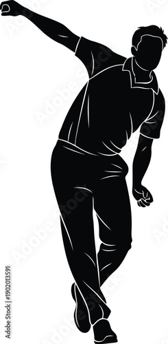 A black silhouette of a man throwing a ball