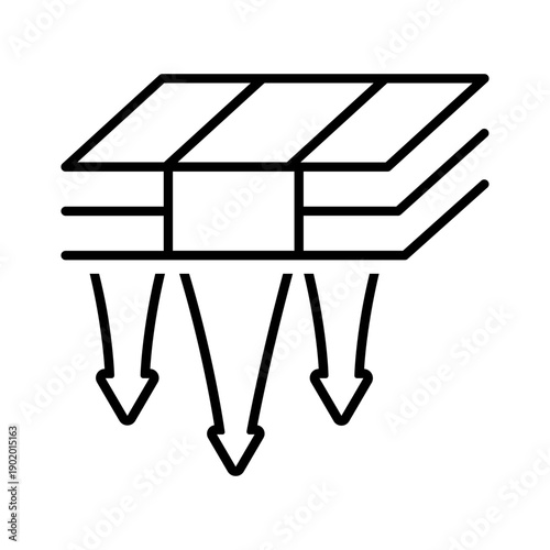 Financial losses vector icon. Revenue decline Illustration sign. Market decline symbol. Economic decline logo.