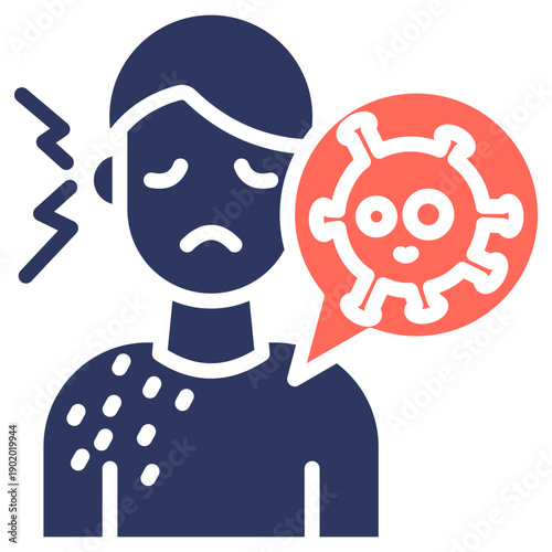 Allergy Reaction glyph color icon