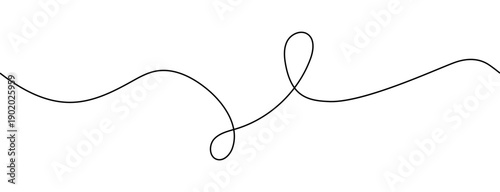 Curly looping abstract line