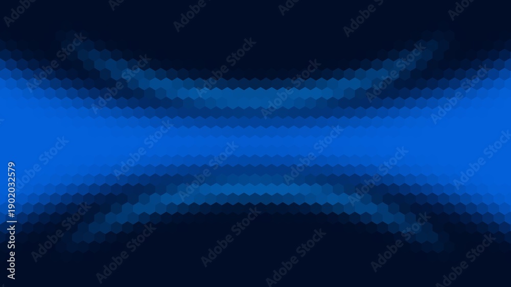 Obraz premium light blue and blue gradient hexagon surface design. gradient background for business, etc. horizontal background with hexagon pattern and center gradien