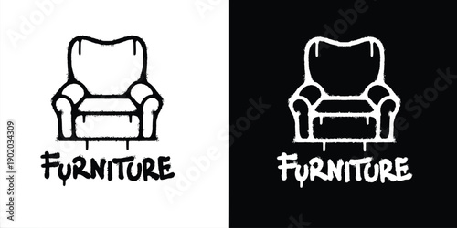 Graffiti Chair logo vector design