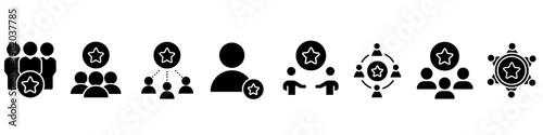 User rating vector icon set. Top rated Illustration sign collection. rating symbol or logo.
