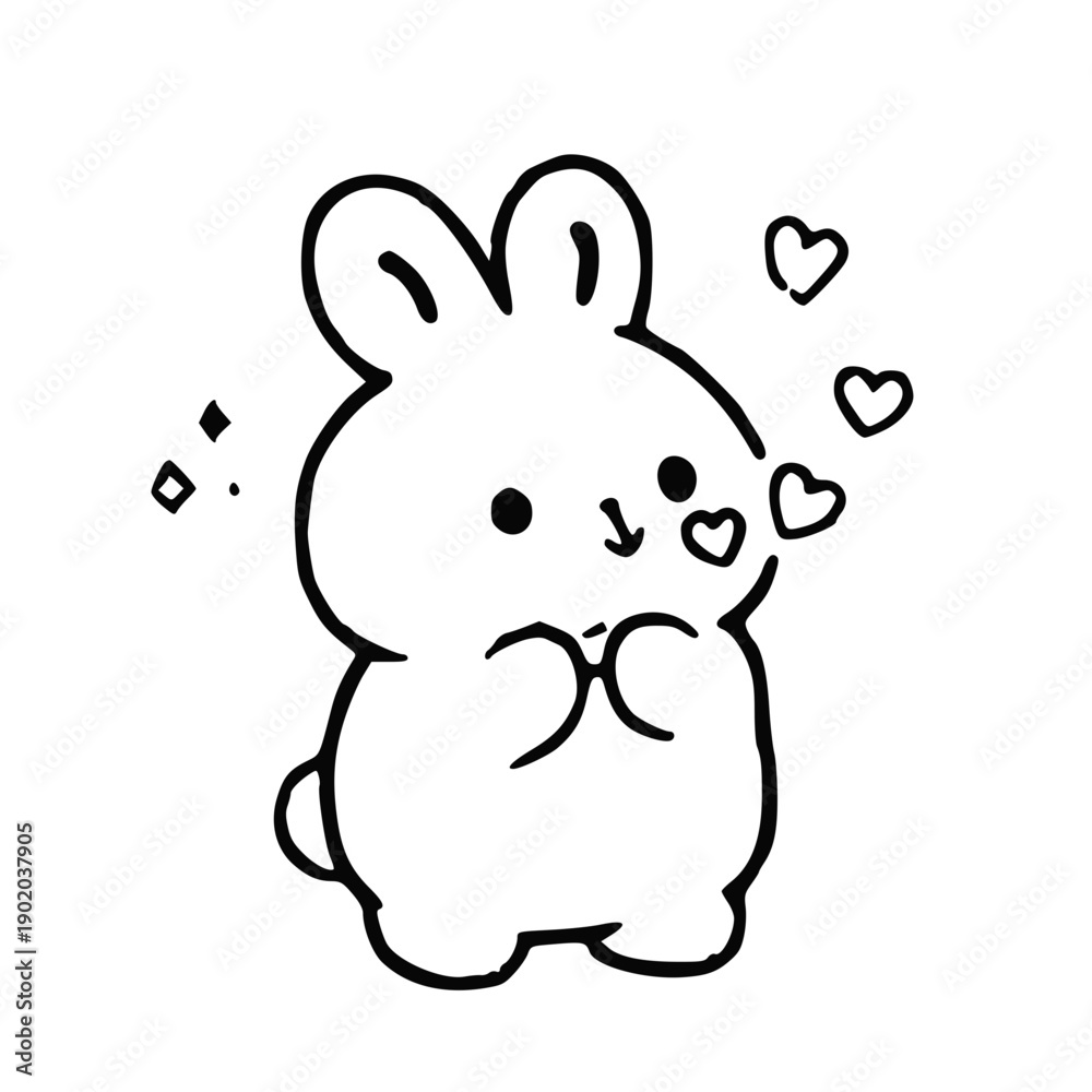 Fototapeta premium Cute Bunny Love 