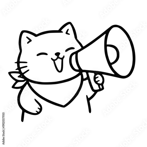 Cat With Megaphone
