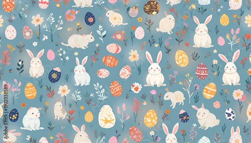 Obraz na płótnie seamless easter pattern