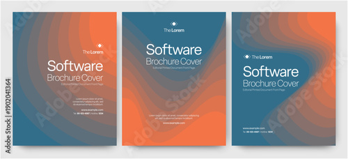 Brochure Cover Template for Modern Minimalist Corporate Annual Report & Company Profile Front Pages