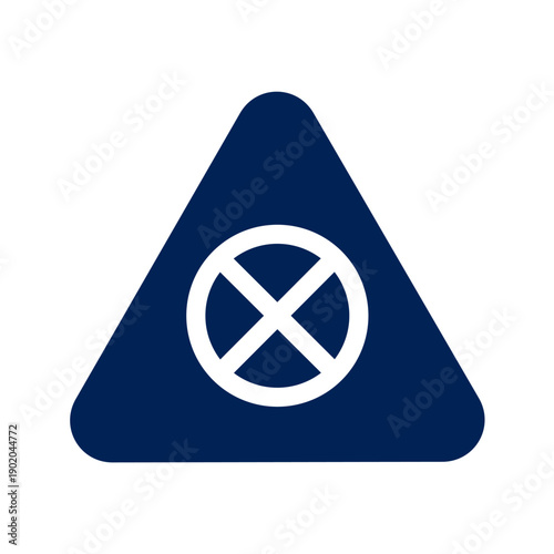 Professional Error Alert and Industrial Hazard solid Icon  