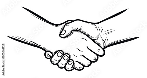 Professional handshake gesture symbolizing agreement, cooperation, and successful business deals, ideal for corporate presentations or partnership announcements.