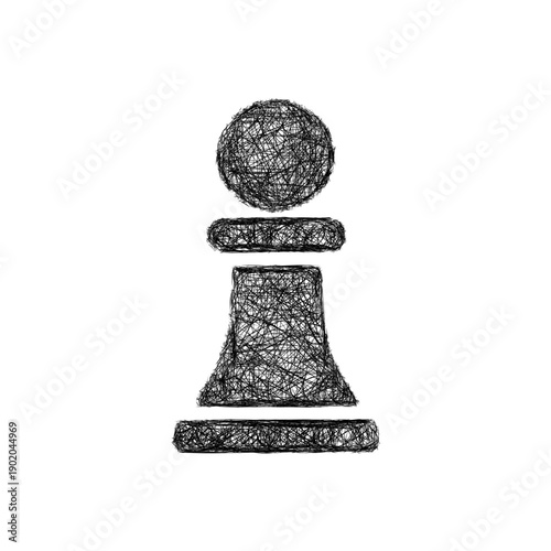 Sketch pawn icon design