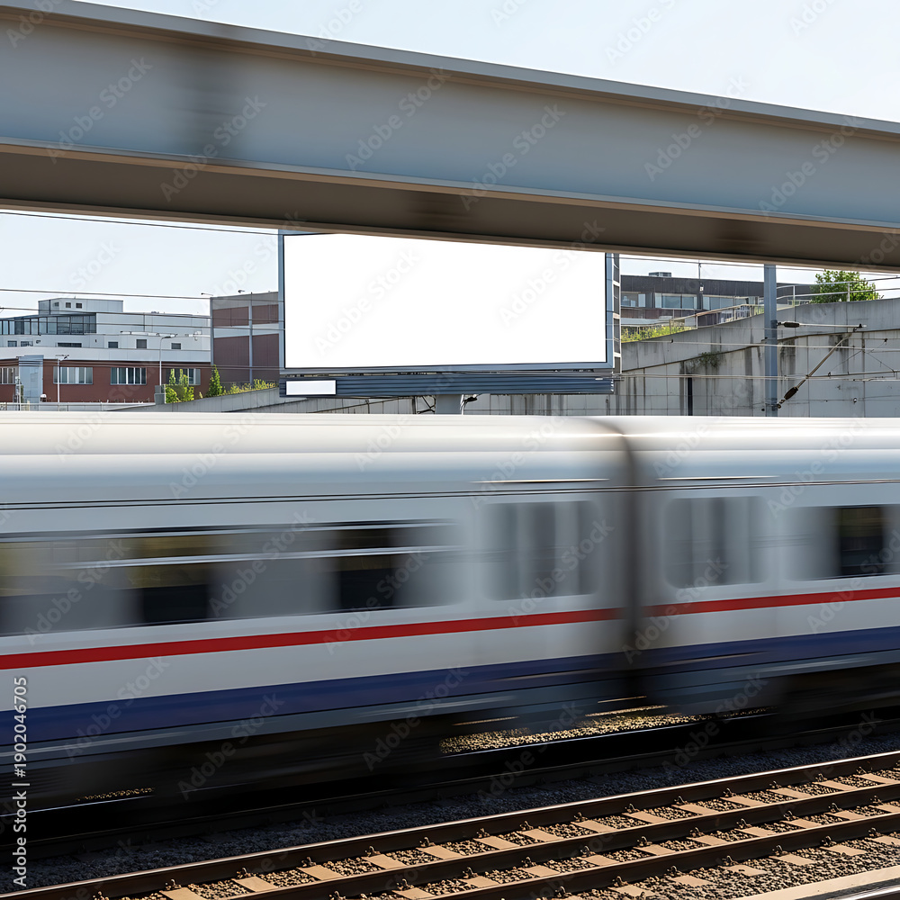 Fototapeta premium High Speed Train Motion Blur Railway Transport Germany