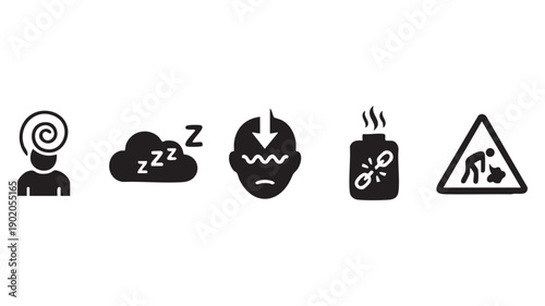 Mental distress, fatigue, depression and contamination warning signs, headache and toxic fumes