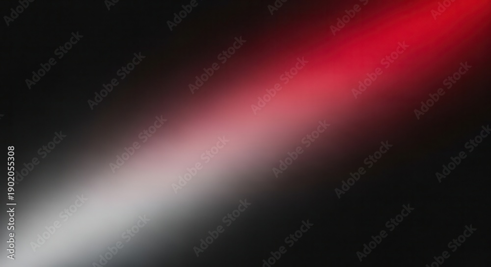 Obraz premium Abstract diagonal red and white light beam effect on black background
