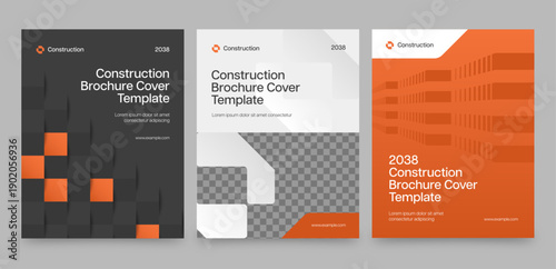 Brochure Cover Template for Modern Minimalist Corporate Annual Report & Company Profile Front Pages