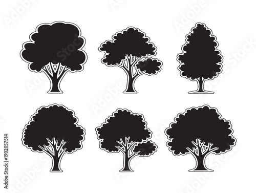 Dramatic tree shadow design for artistic compositions