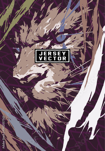 LION GRUNGE BACKGROUND FOR FU...