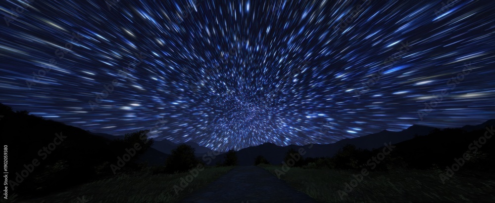 Fototapeta premium captivating immersive timelapse revealing twinkling night sky stars through the hours