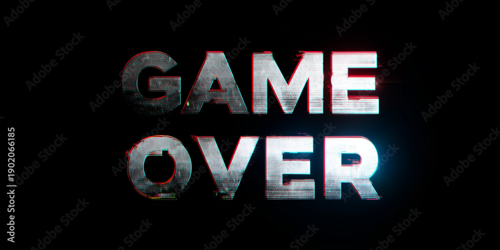 Obraz premium Game Over written in 3D effect
