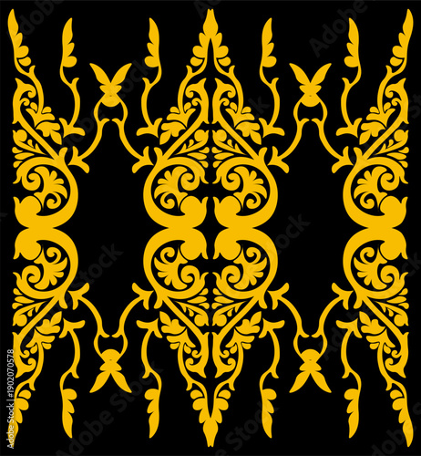 Floral pattern. wood carving pattern