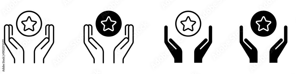 Obraz premium Reward vector set. premium Illustration sign collection. User rewerd symbol or logo. Rating web icon.