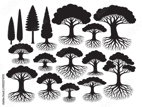 Ultimate tree and roots vector for ecological storytelling