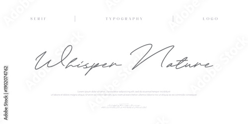 Whisper Nature, signature Font Calligraphy Logotype Script Brush Font Type Font lettering handwritten
