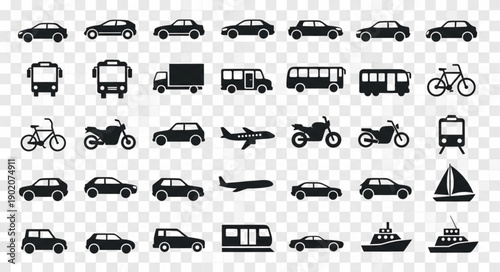Collection of Transportation Icons.