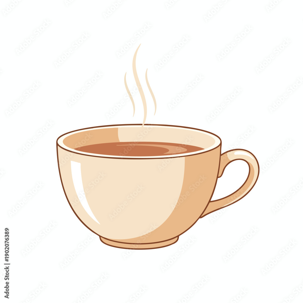 Obraz premium Steaming Hot Beverage in a Cup