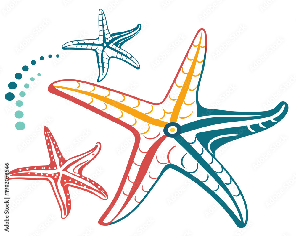 custom made wallpaper toronto digitalStarfish silhouette vector illustration isolated on white background