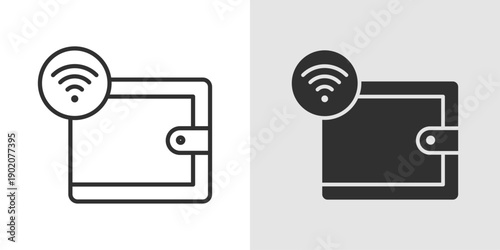 E-Wallet Icon representing digital payments, online transactions, and cashless finance.