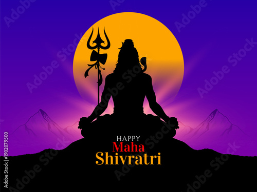 Happy Maha Shivratri Indian festival classic greeting card