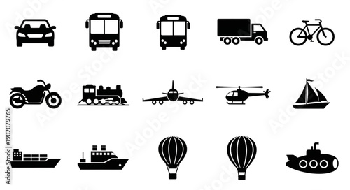 Collection of Transportation Icons.