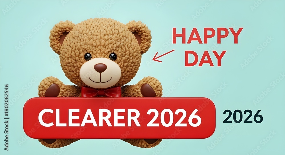 Obraz premium teddy bear with a sign, teddy bear with a message, teddy bear with message board