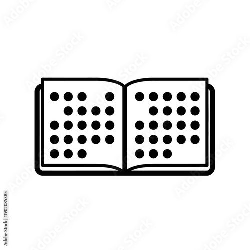 An open book with raised dots representing braille text on its pages.