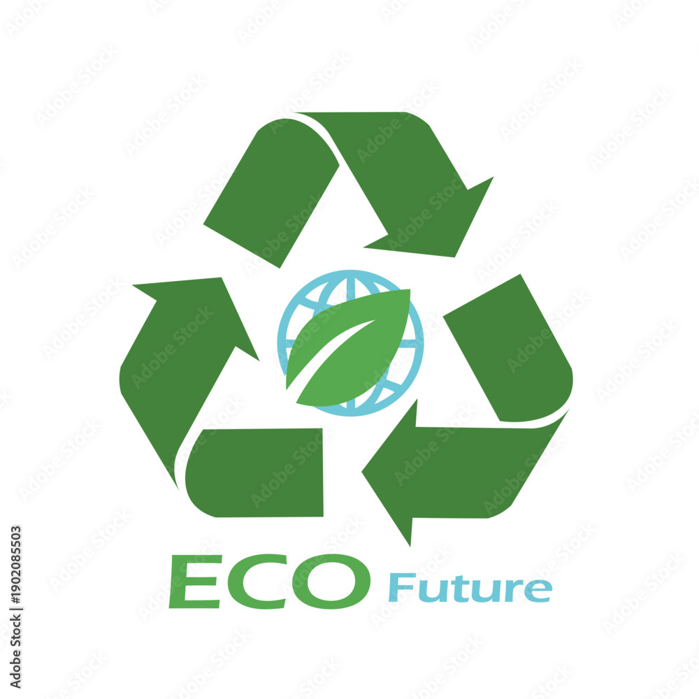 Fototapeta premium green recycle logo