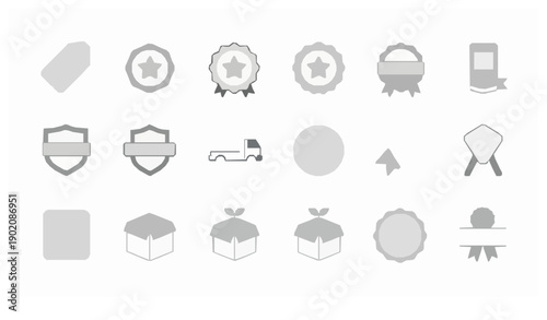 Brand unique product outline icon set for e-commerce features and highlights