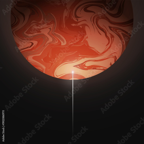 Dark Half Moon Abstract illustration