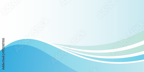 Abstract light blue and green background with 3d flowing wave concept. Abstract blue wave shape with futuristic concept background with text space for poster, banner, slide, cover, presentation. 